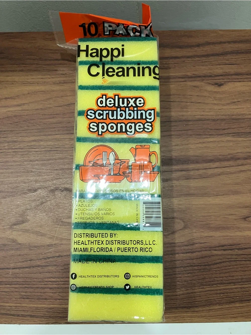 healthtex Yellow and Green Deluxe Scrubbing Sponges - Pack